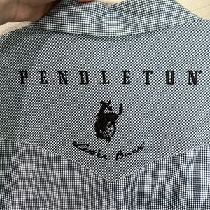 Pendleton Men's Light Blue Western Shirt